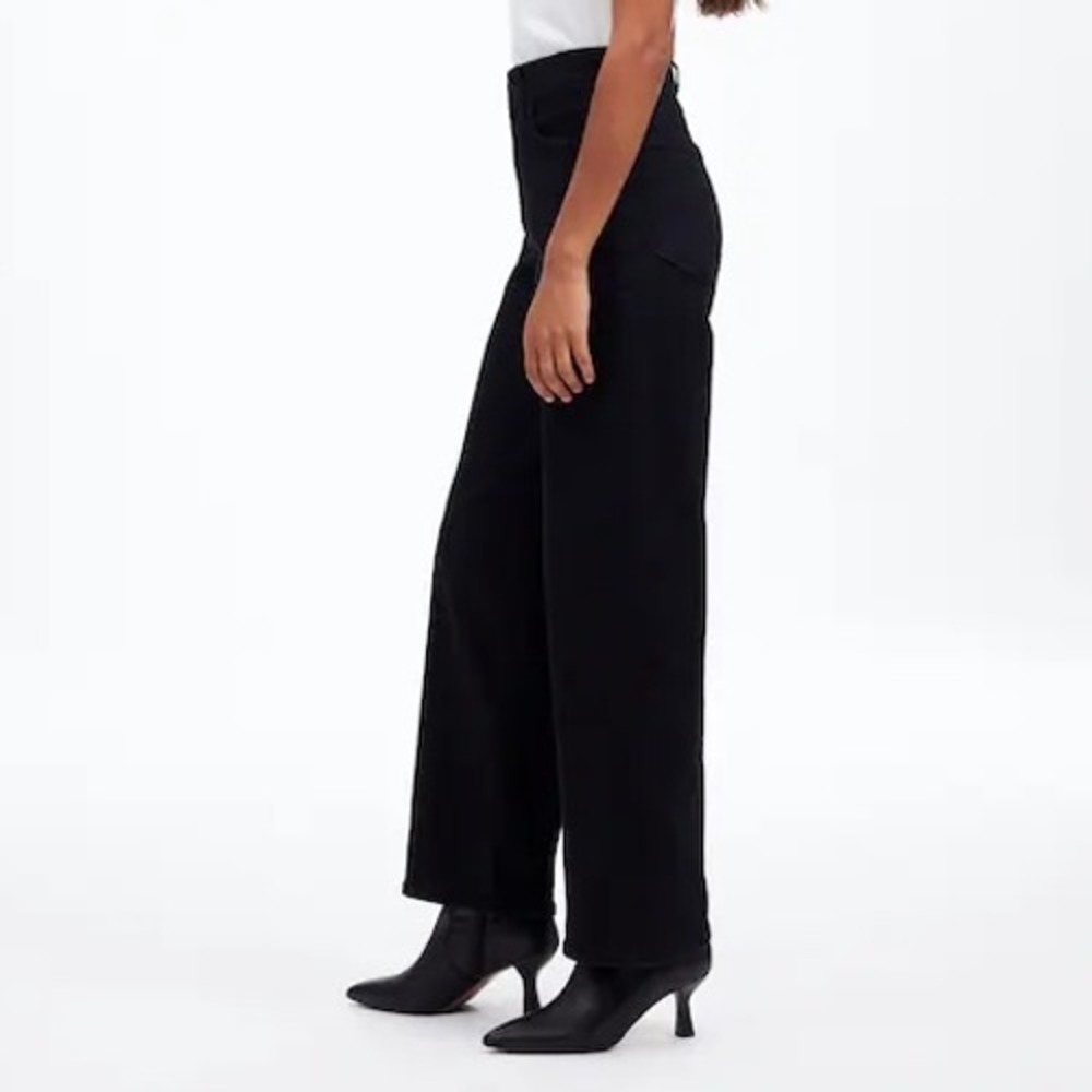NWOT Madewell Women's Perfect Vintage Wide-Leg Jean Black Rinse Wash Size 23 - Picture 2 of 13